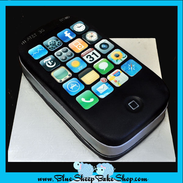 iPhone grooms cake or birthday cake - Blue Sheep Custom Specialty Cakes NJ