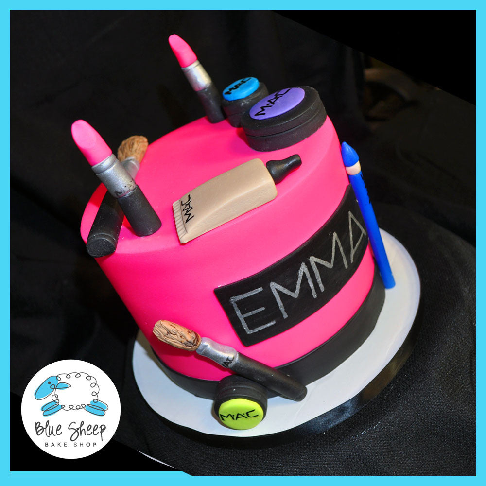 MAC makeup sweet 16 birthday cake