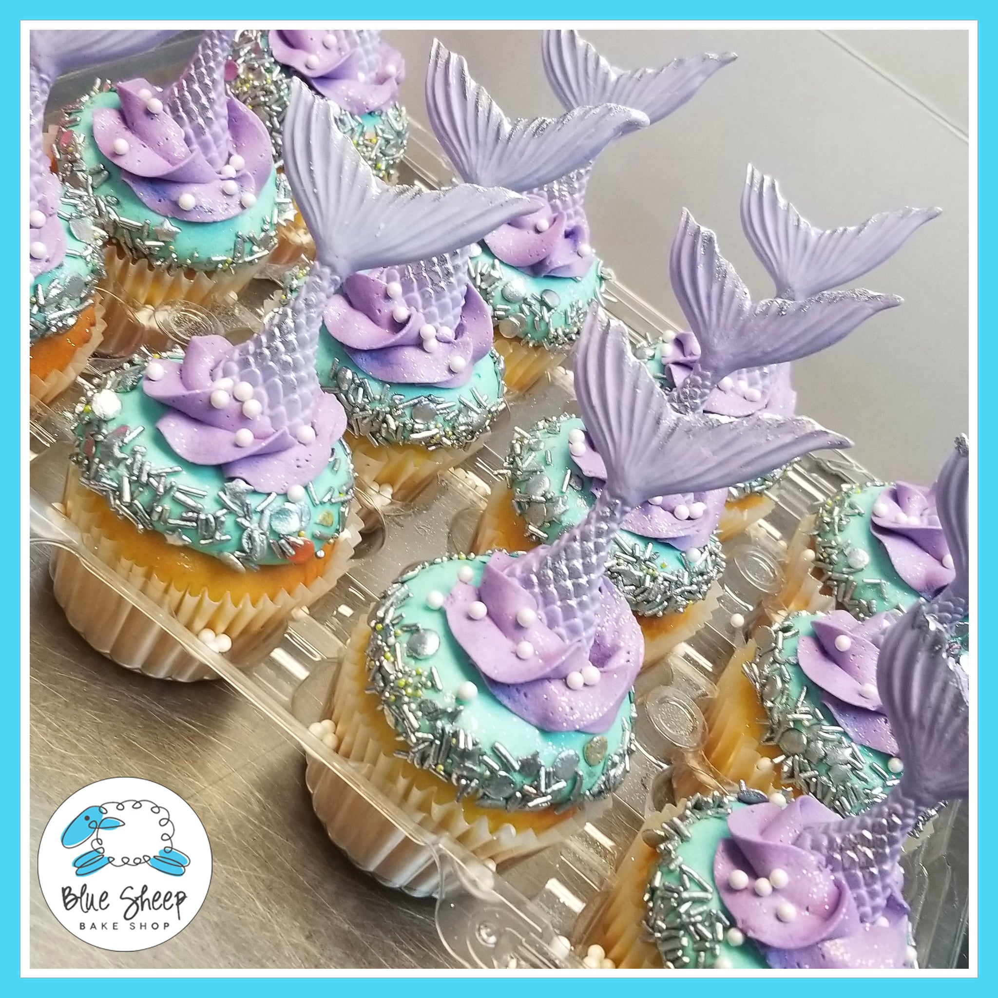 Custom Mermaid Cupcakes for Birthday Celebrations