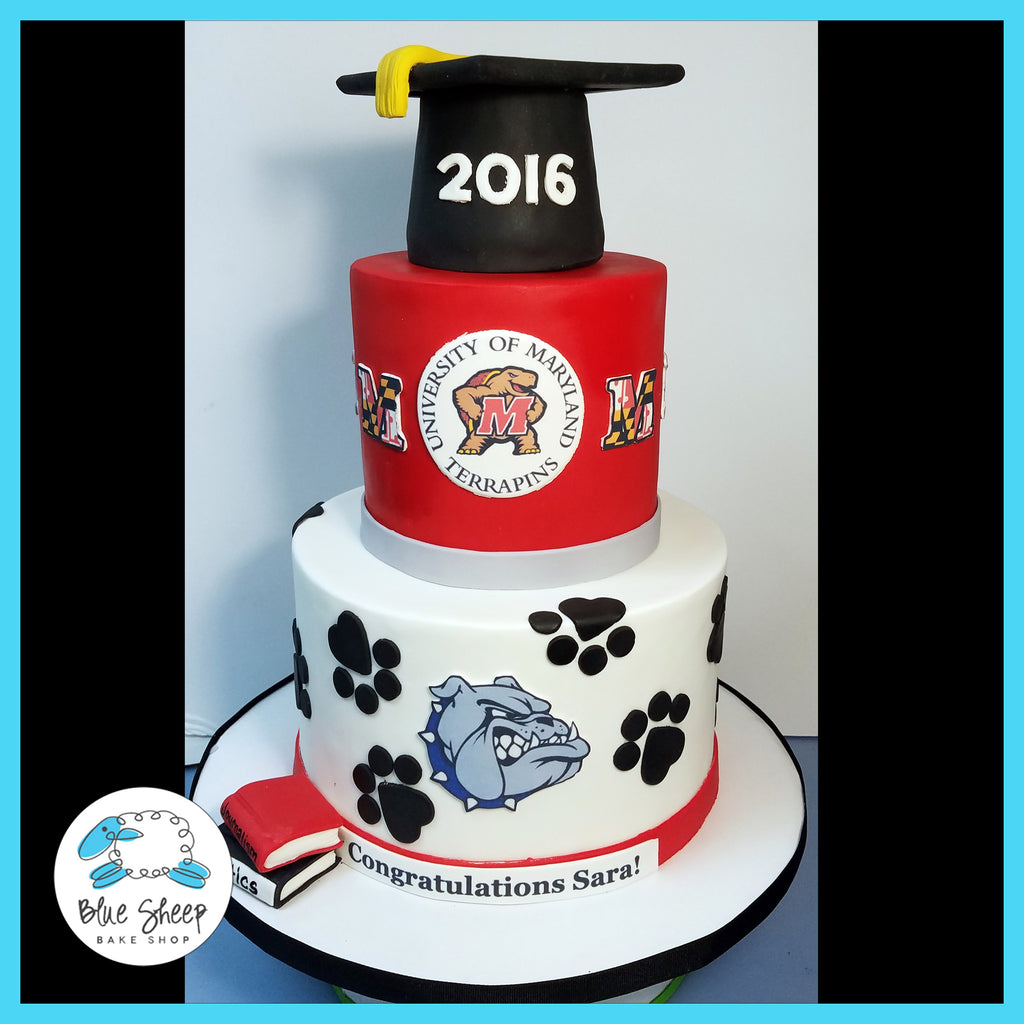 metuchen bull dogs graduation cake nj