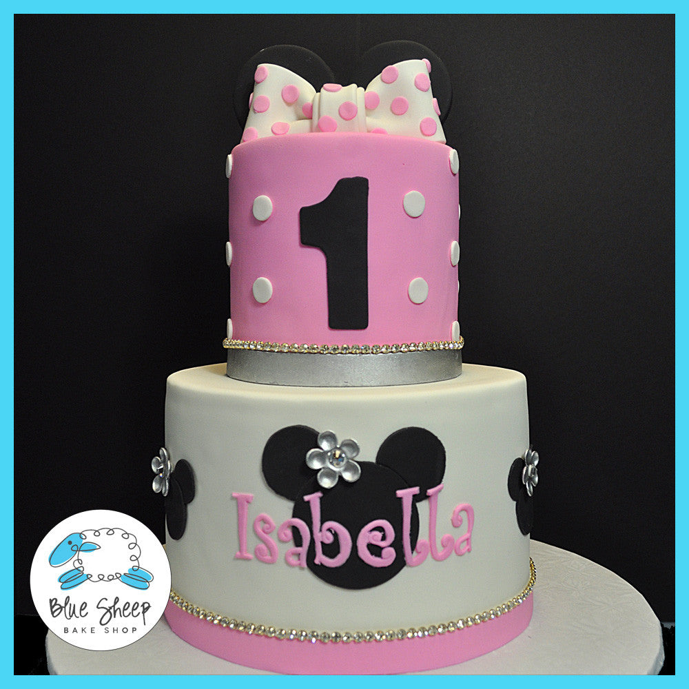 minnie inspired 1st birthday cake