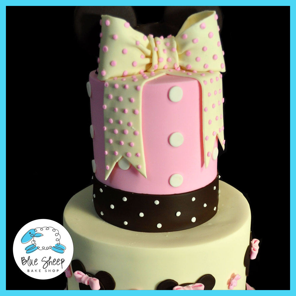 Pink & Ivory Minnie Inspired Cake