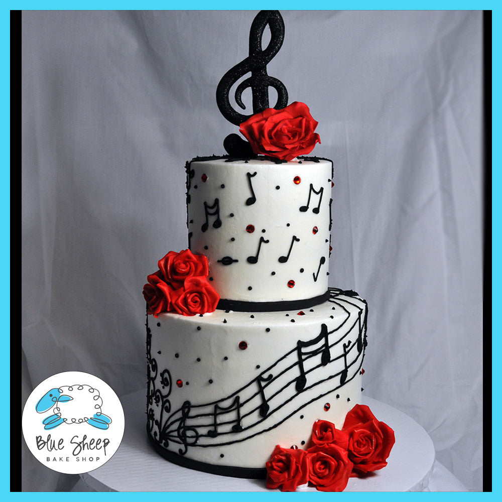music note birthday cake