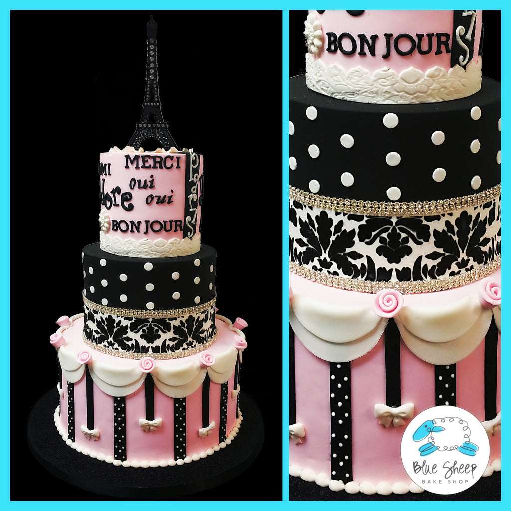paris birthday custom cake nj