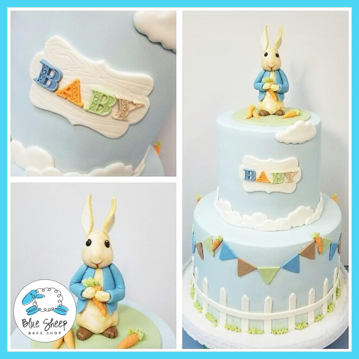 Peter Rabbit Baby Shower Cake – Blue Sheep Bake Shop
