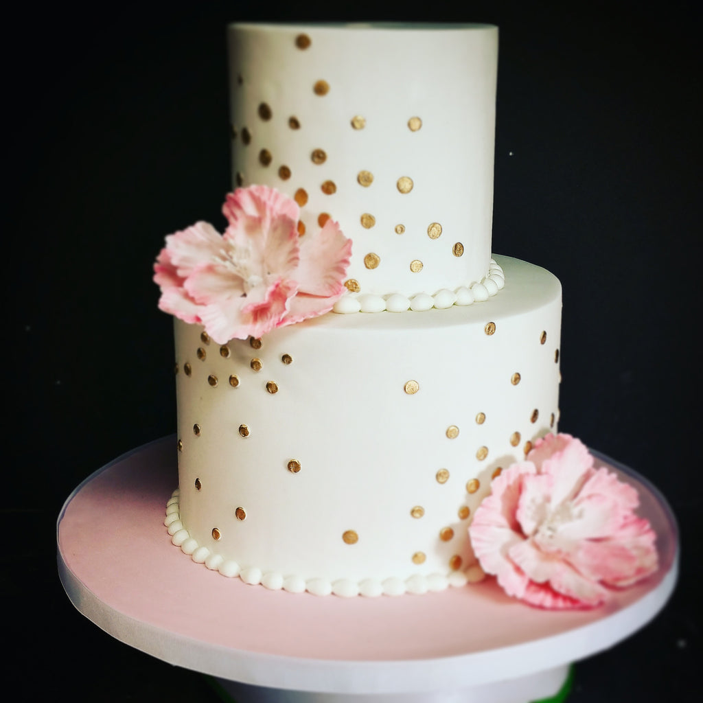 pink and gold birthday cake nj