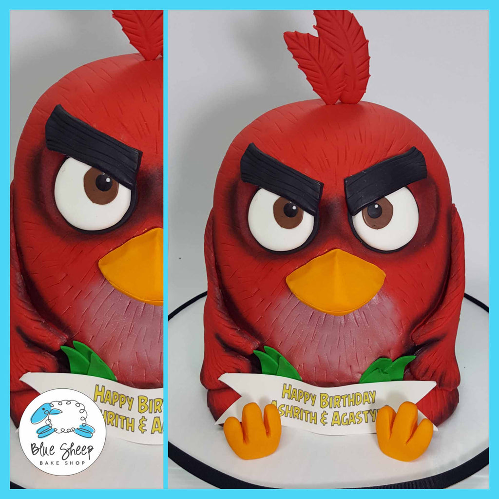 Red Angry Birds Cake