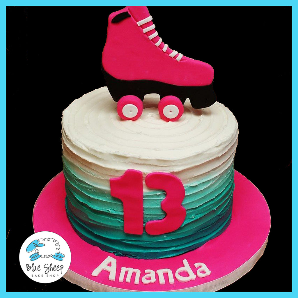 roller skate buttercream birthday cake nj