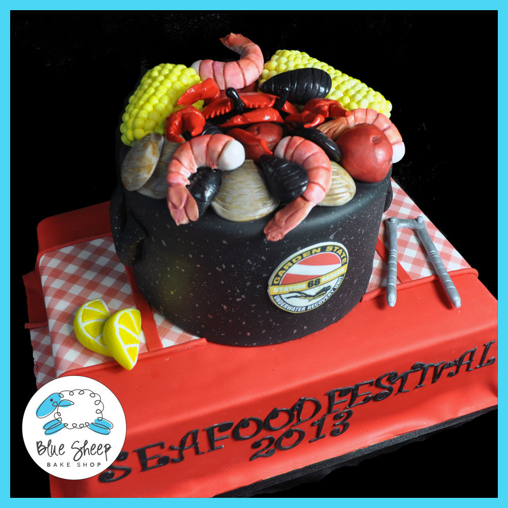 Sweet T's Cake Design: Crab Steam Pot Sculpted Birthday Cake