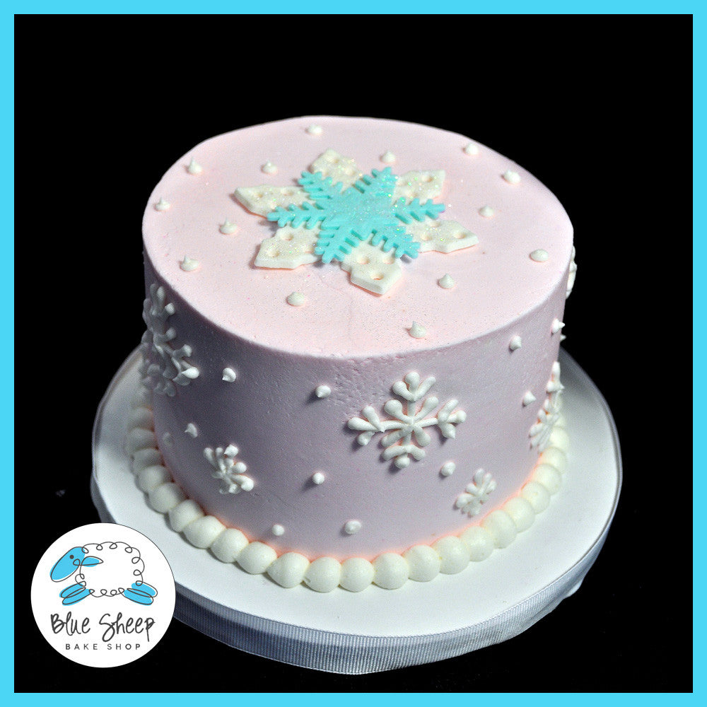 Pink Snowflake Cake 