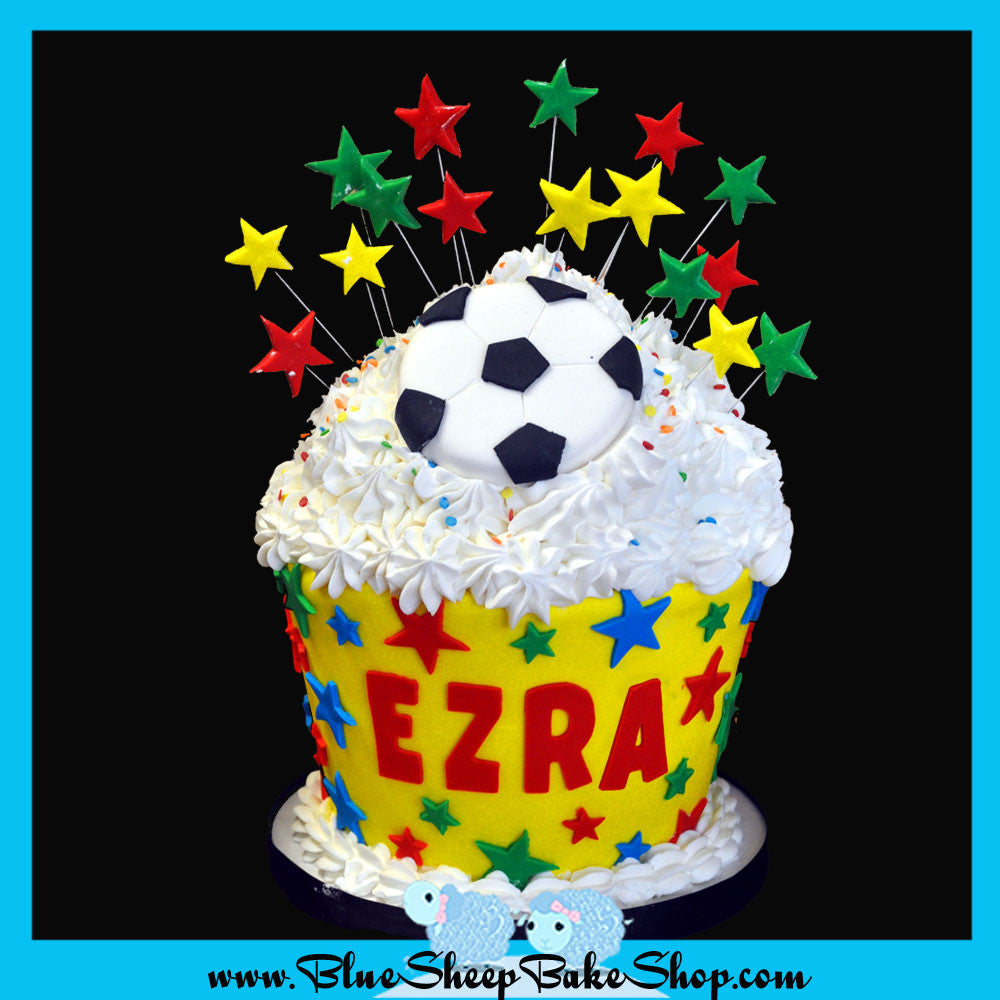 soccer cake giant cupcake cake nj