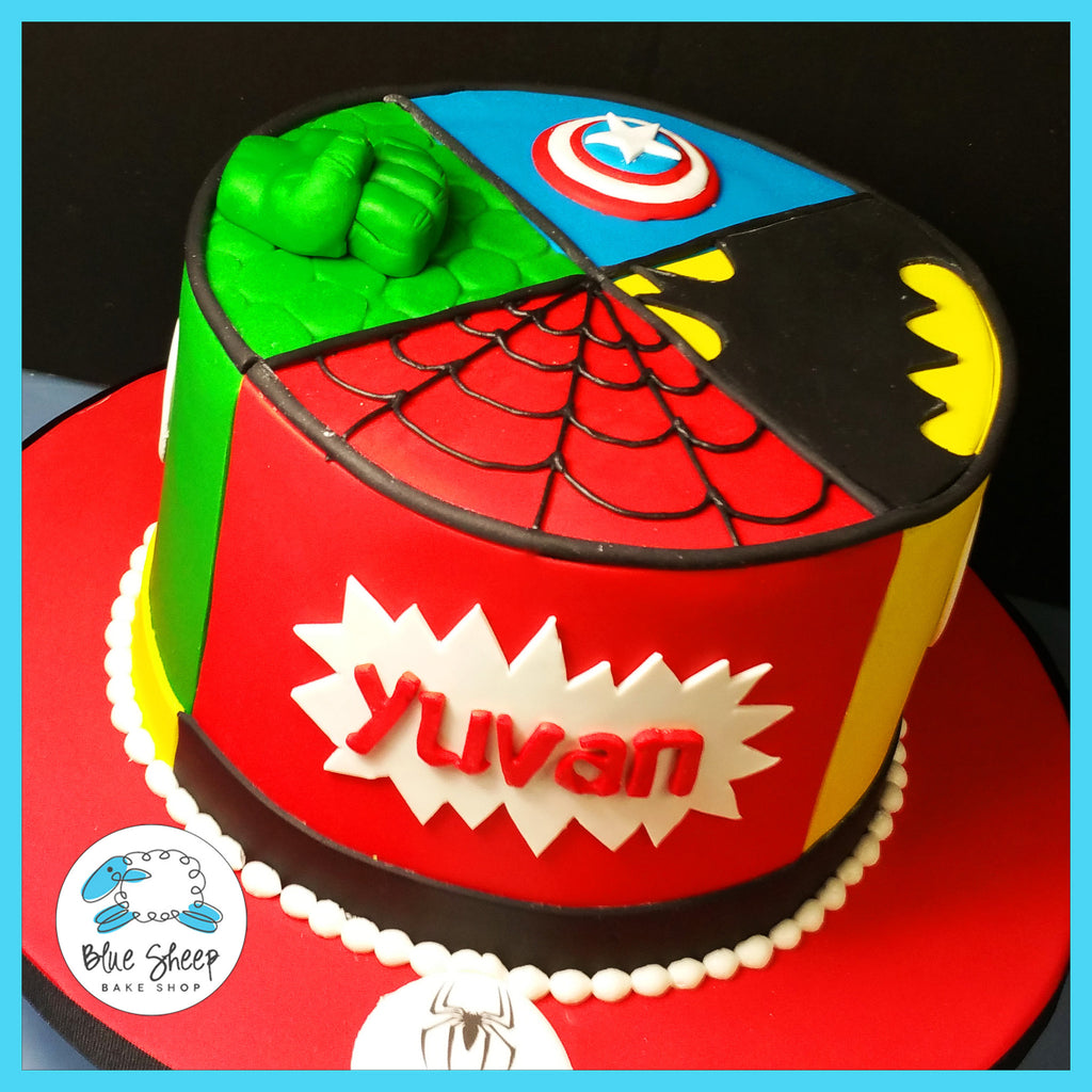 superhero birthday cake nj