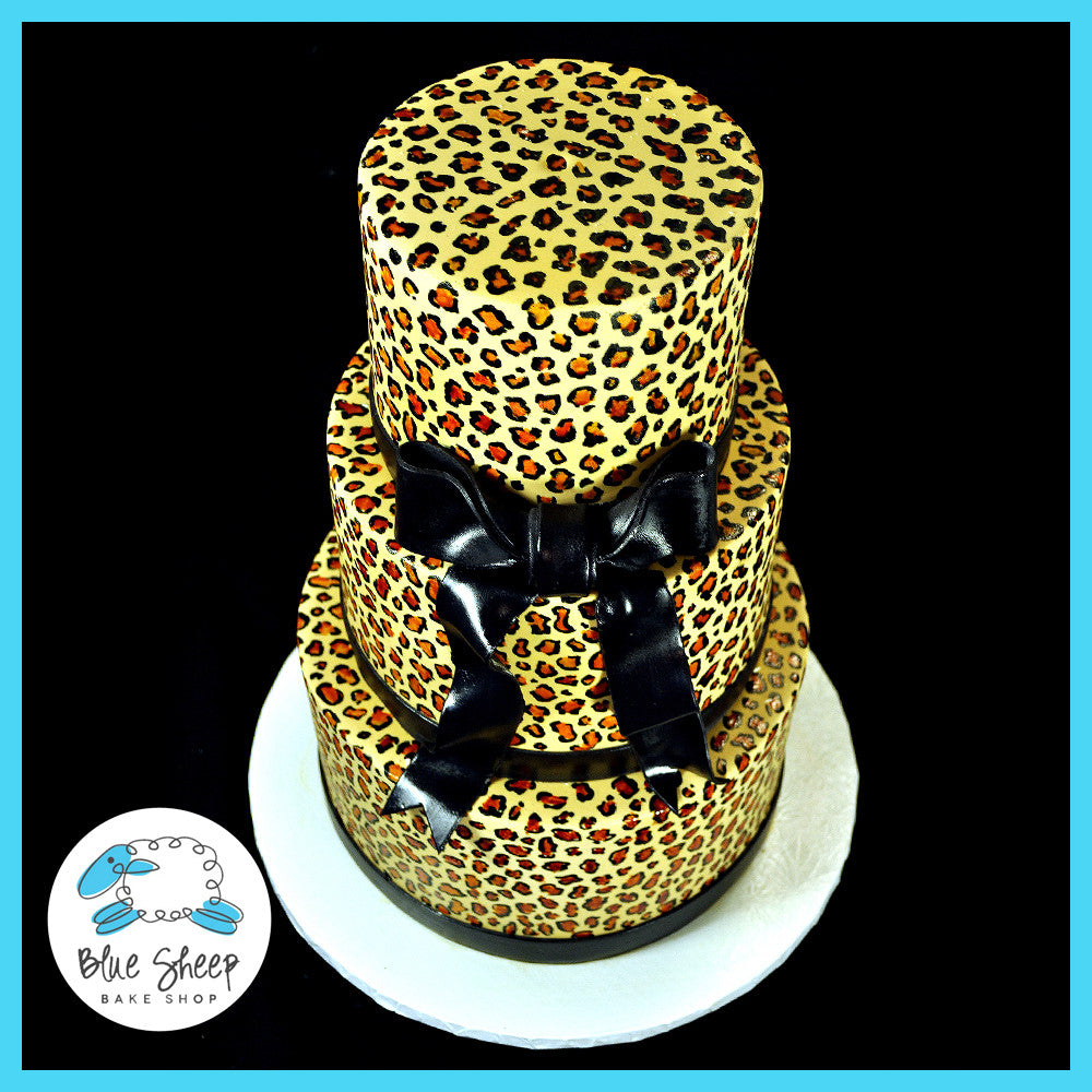 animal print sweet 16 cake custom cake nj
