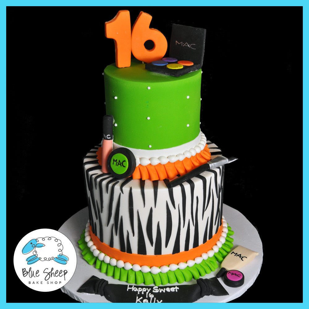 sweet 16 cake zebra mac makeup