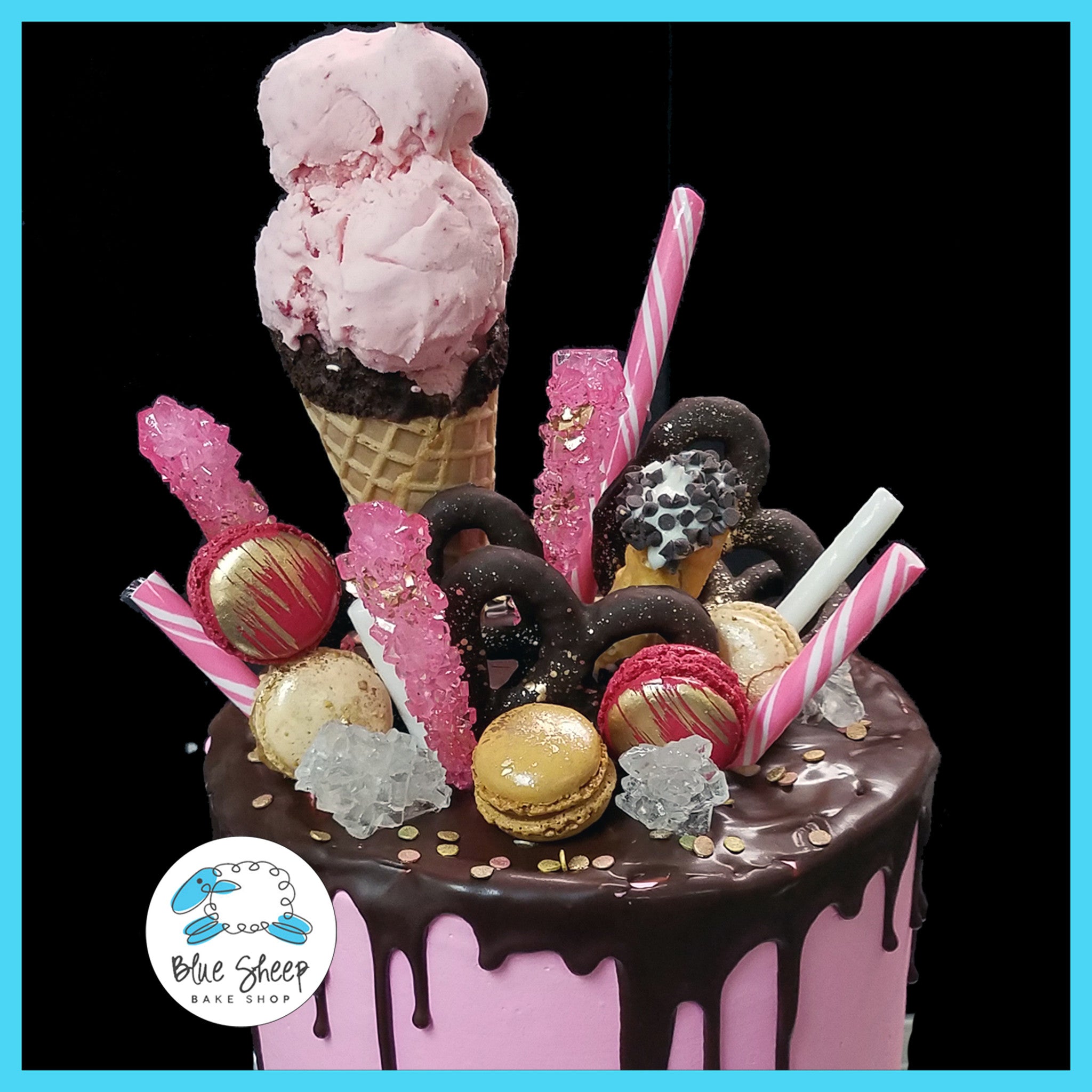 Sold Works Cake Birthday Ice Cream Cake: The Works – Blue Sheep Bake Shop