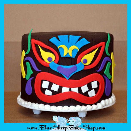 Tiki Birthday Cake