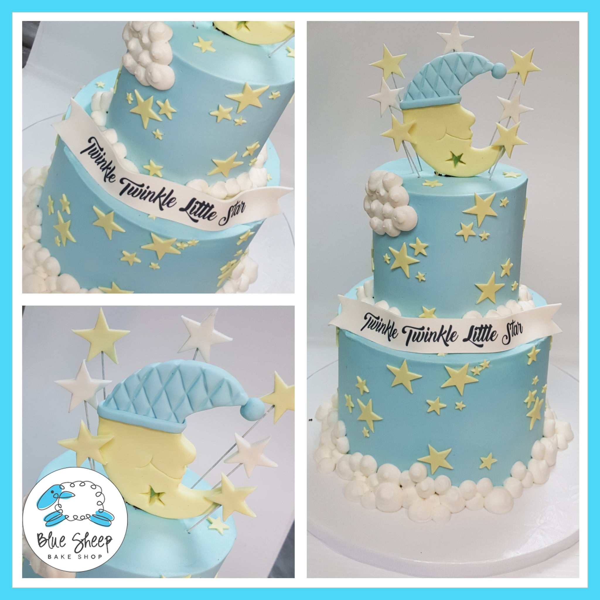 Buttercream Twinkle Twinkle Little Star Baby Shower Cake