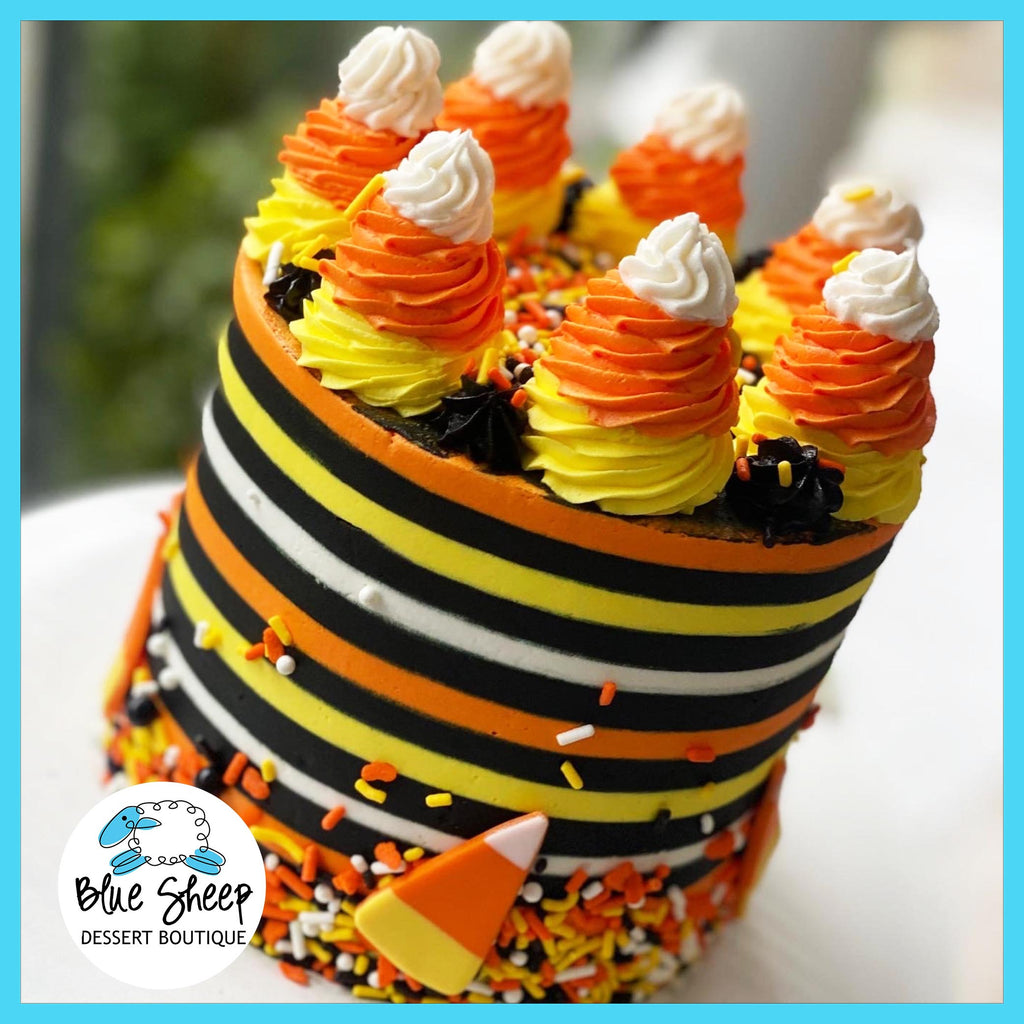 Candy Corn Halloween Boutique Cake