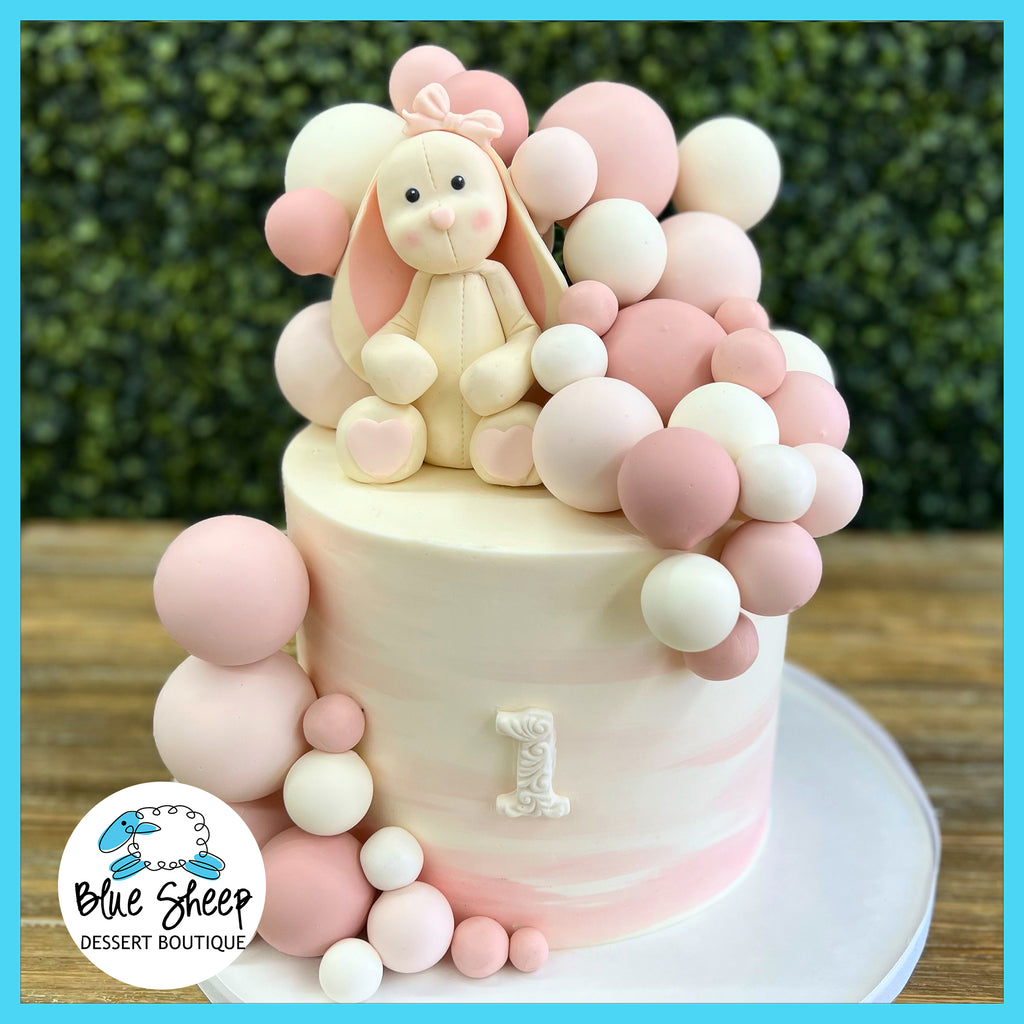 some bunny loves you custom birthday cake