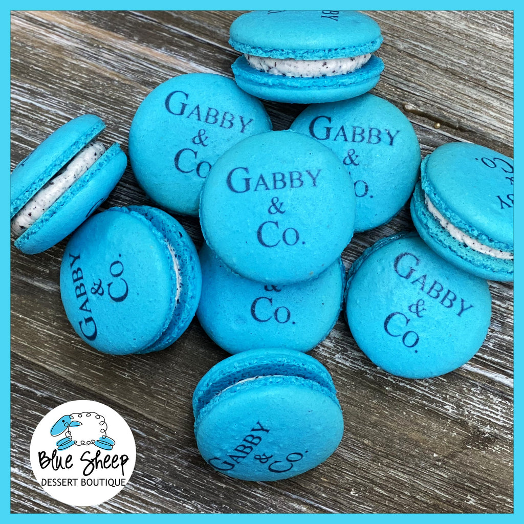 NJ custom printed French macarons, for party favors or corporate events