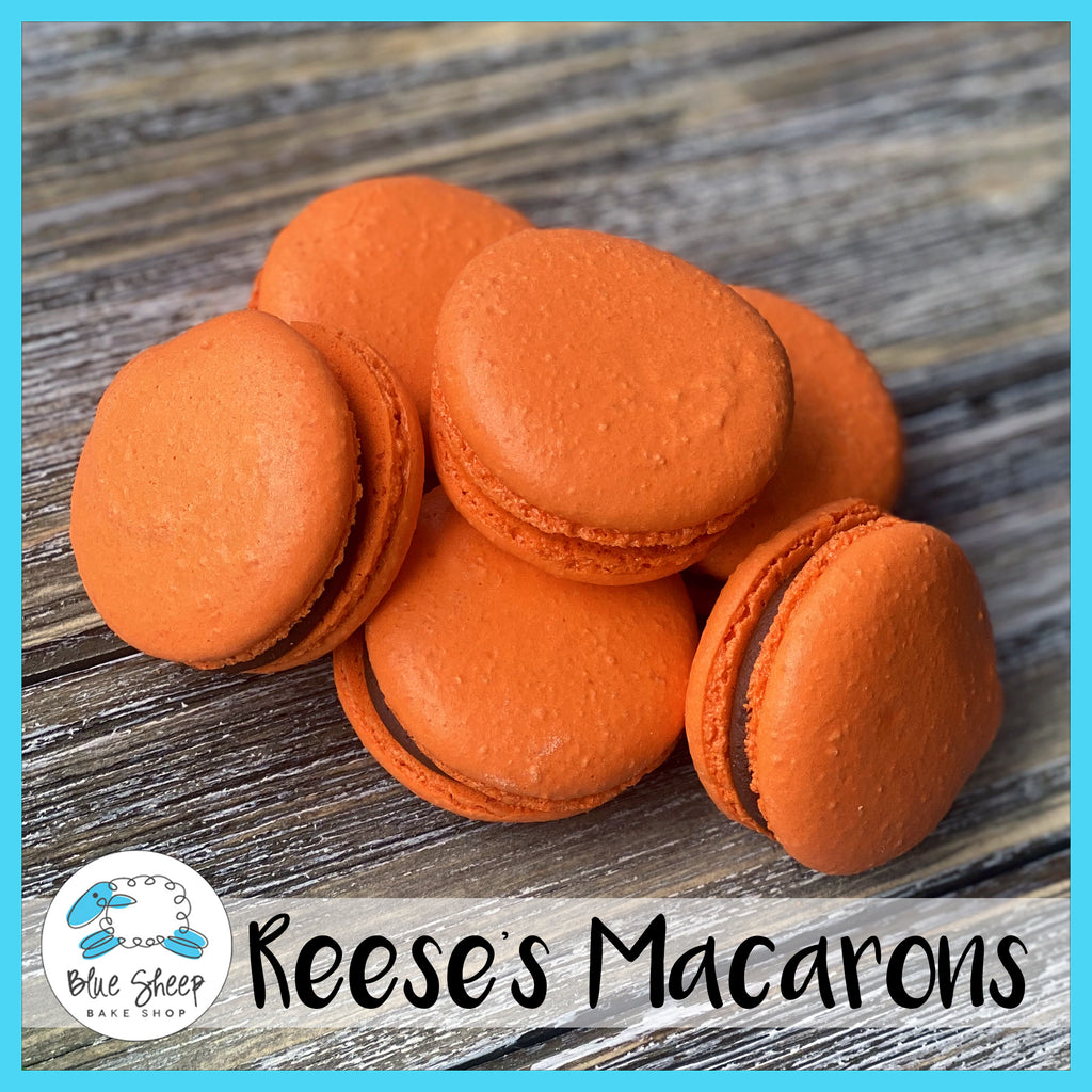reese's peanut butter cup french macaron