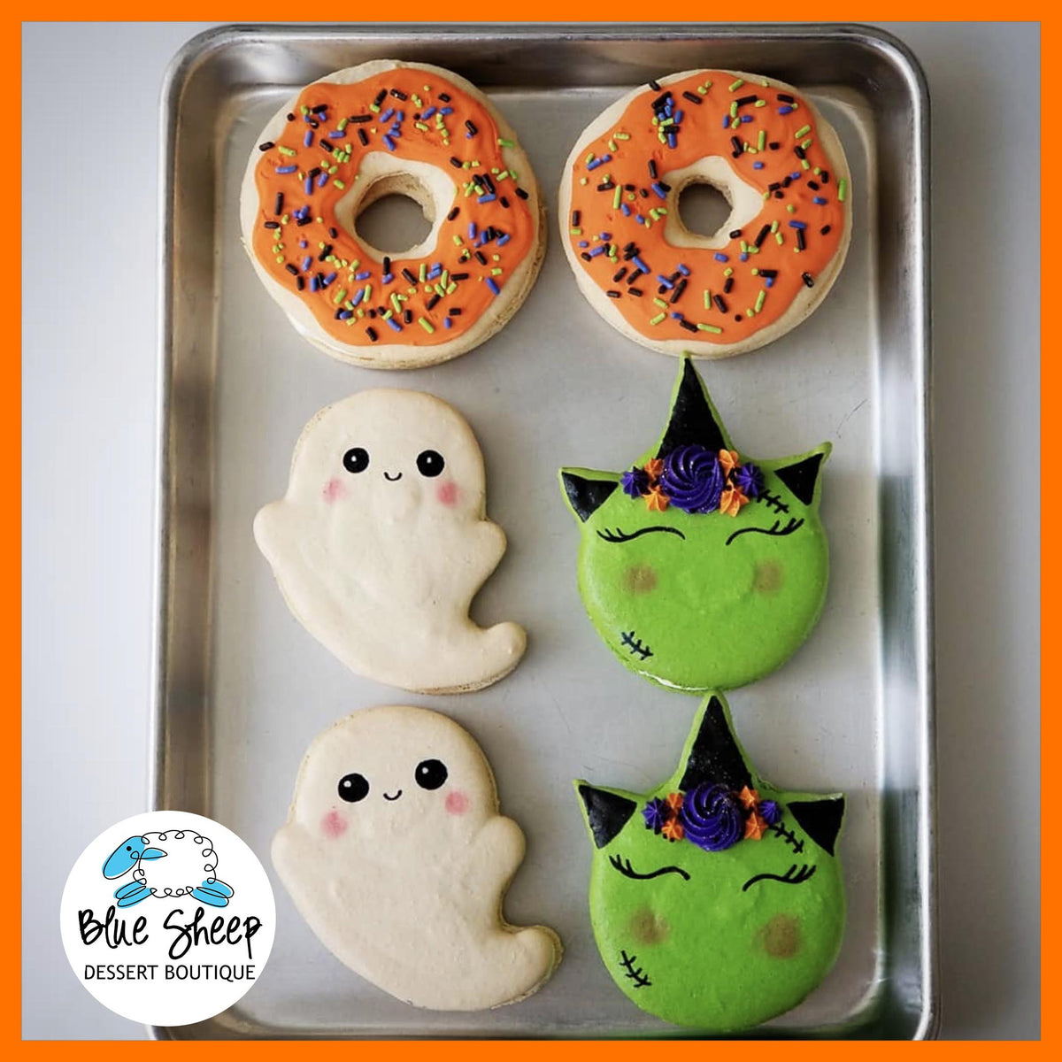 Giant Halloween Macarons – Blue Sheep Bake Shop