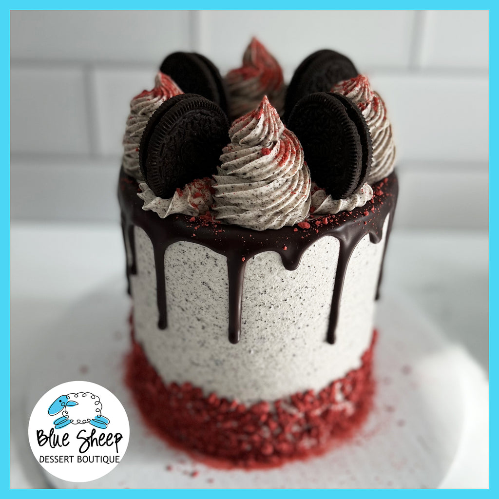 red velvet and oreo birthday cake 