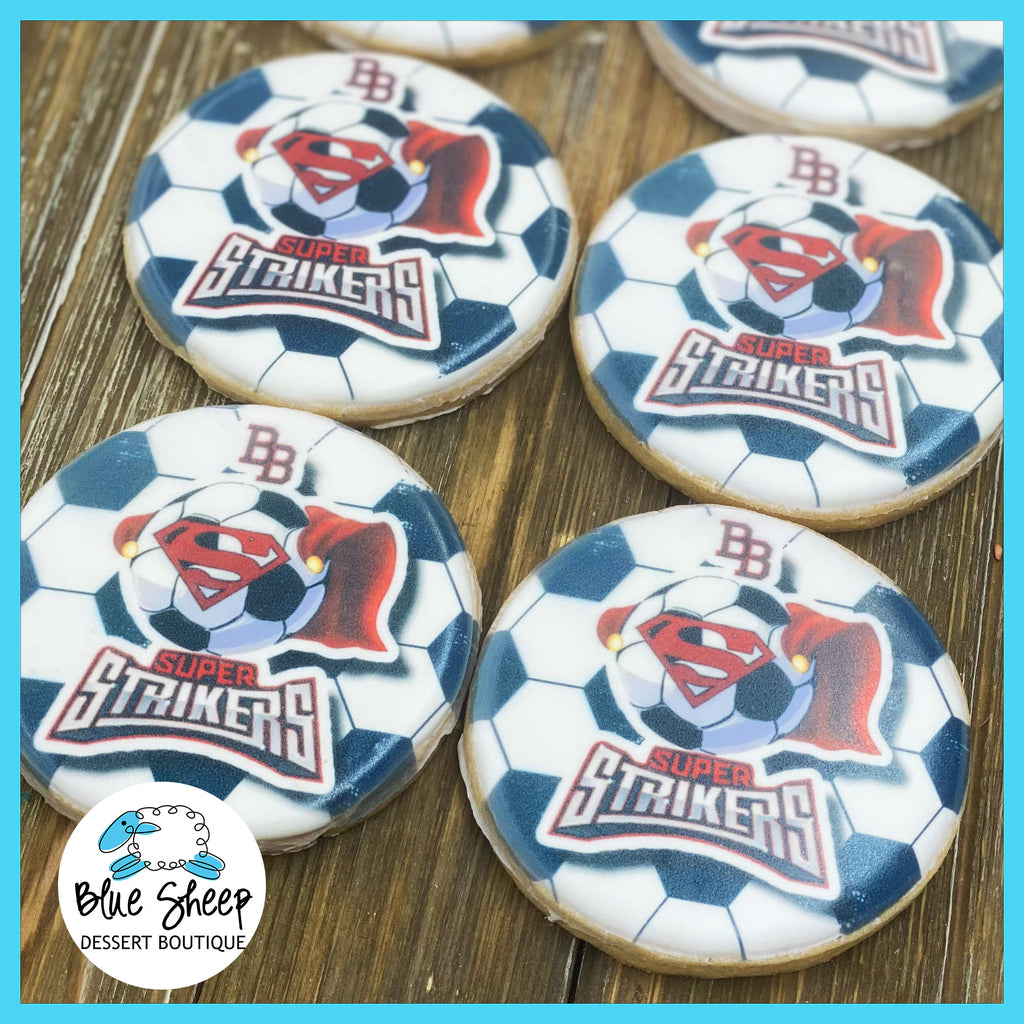 super strikers soccer printed cookies
