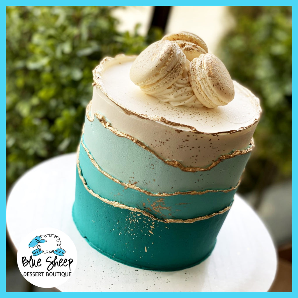 sophisticated ombre waves buttercream cake central jersey cakes