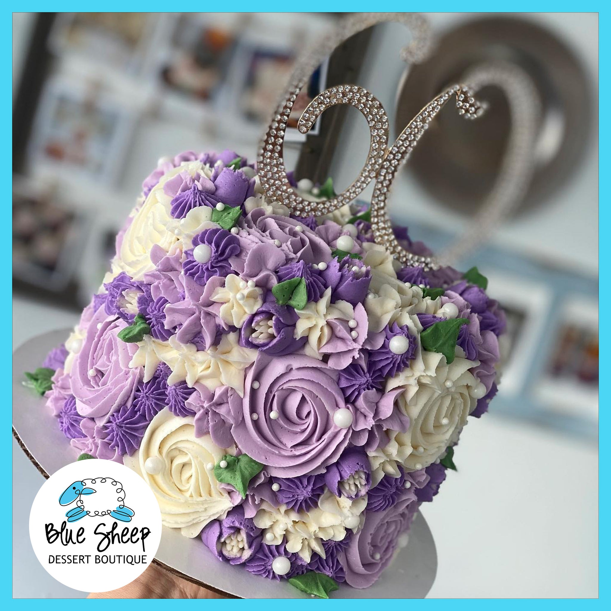 lavender flower cake Lavender & Purple Textures To Go Birthday Cake